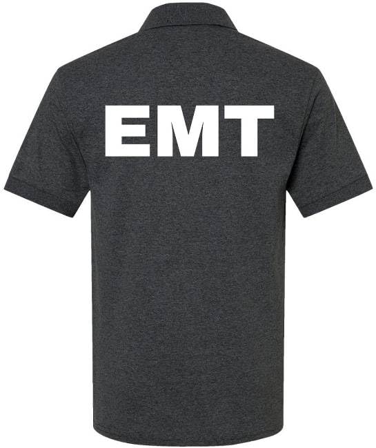 EMT Polo Shirt Emergency Medical Technician First Responder 911 Paramedic Golf Shirt