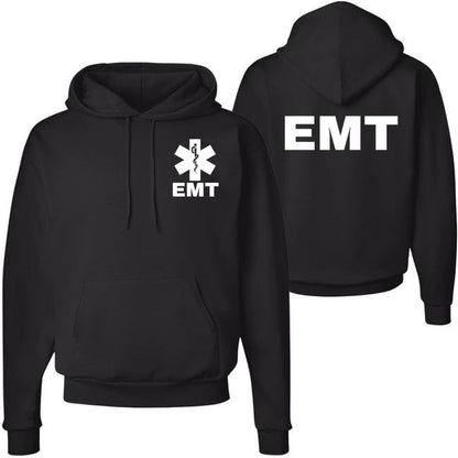 EMT Hoodie Emergency Medical Technician First Responder AMBU Double Sided Hooded Sweatshirt