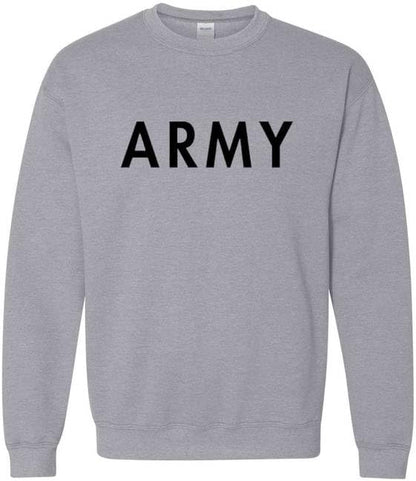 Army PT Crewneck Sweatshirt | USA Army Military Physical Training Exercise Workout Warm Sweatshirt