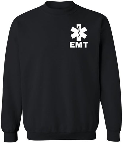EMT Sweatshirt | Double-Sided Printed Emergency Medical Technician First Responder Crewneck Top