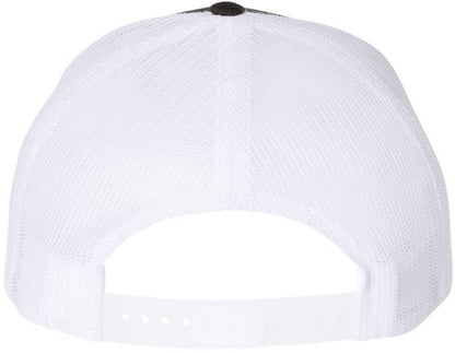 US Army Veteran USA Flag Embroidered Trucker Hat | Structured Mesh Back Military Vet Snap Back Baseball Cap