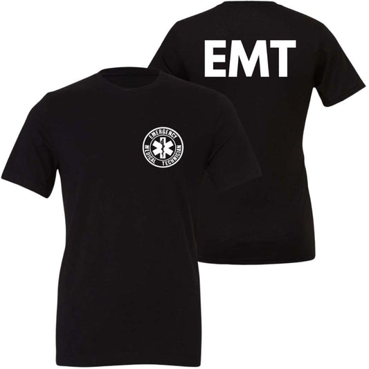 EMT Medical Paramedic Ambulance Emergency T-Shirt | Double Sided EMS First Responder Short Sleeve Tee Shirt