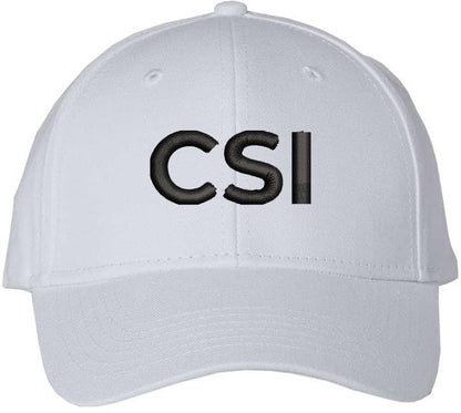 CSI Embroidered Baseball Cap | Crime Scene Investigation Text Hat | Structured Unisex Costume