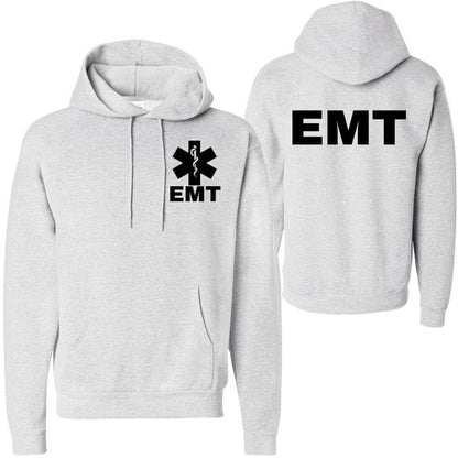 EMT Hoodie Emergency Medical Technician First Responder AMBU Double Sided Hooded Sweatshirt