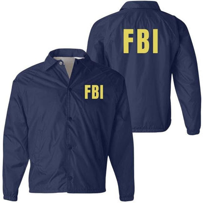 FBI Lightweight Coaches Jacket Coat Waterproof Windbreaker Burt Macklin Andy Parks Costume