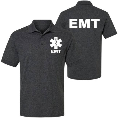 EMT Polo Shirt Emergency Medical Technician First Responder 911 Paramedic Golf Shirt