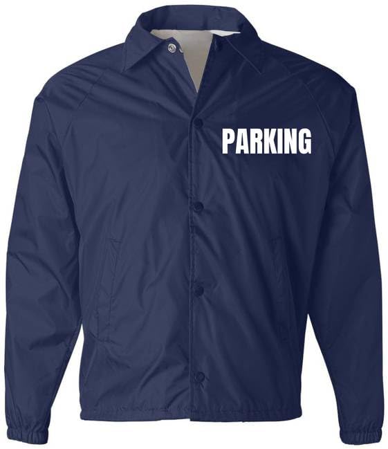 Parking Attendant Lightweight Coaches Jacket | Windbreaker Valet Parking Waterproof Coat