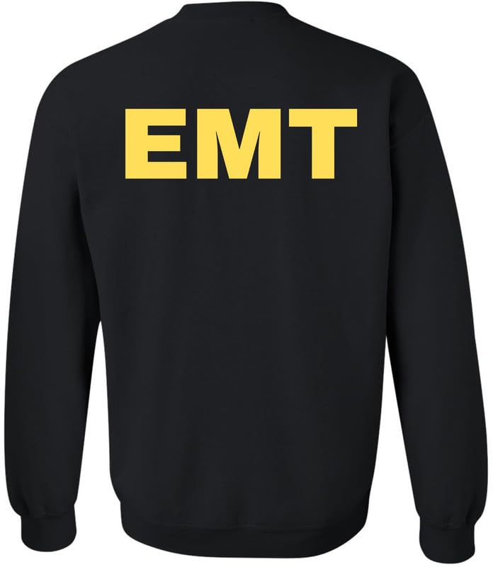 EMT Sweatshirt | Double-Sided Printed Emergency Medical Technician First Responder Crewneck Top