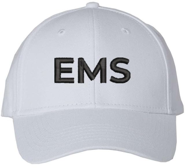 EMS Embroidered Baseball Cap | Emergency Medical Services Paramedics First Responders Hat | Structured