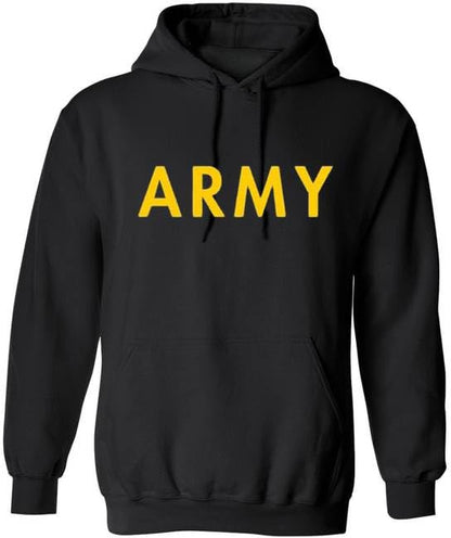 Men's Army Pullover Hoodie | US Army Military Physical Training PT Exercise Workout Gear Hooded Sweatshirt