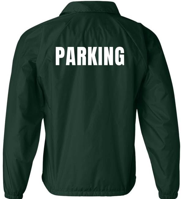 Parking Attendant Lightweight Coaches Jacket | Windbreaker Valet Parking Waterproof Coat
