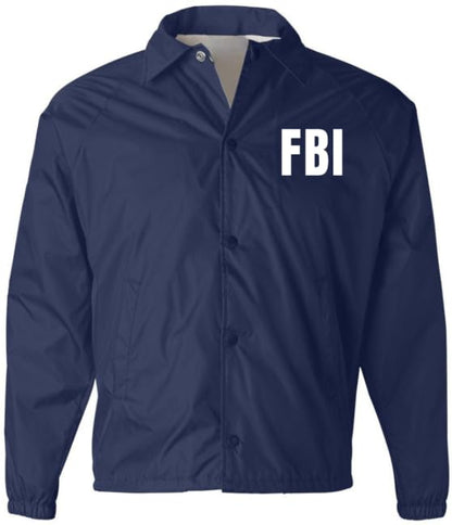 FBI Lightweight Coaches Jacket Coat Waterproof Windbreaker Burt Macklin Andy Parks Costume