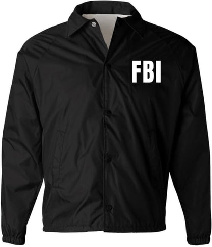 FBI Lightweight Coaches Jacket Coat Waterproof Windbreaker Burt Macklin Andy Parks Costume