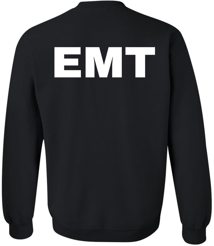 EMT Sweatshirt | Double-Sided Printed Emergency Medical Technician First Responder Crewneck Top