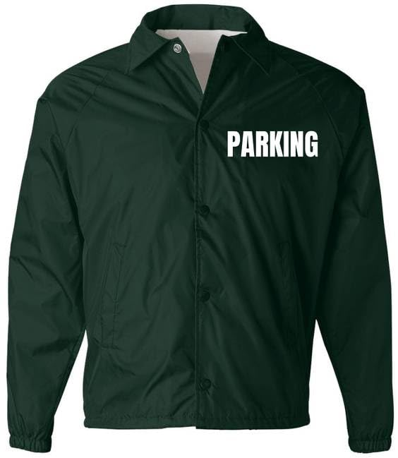 Parking Attendant Lightweight Coaches Jacket | Windbreaker Valet Parking Waterproof Coat