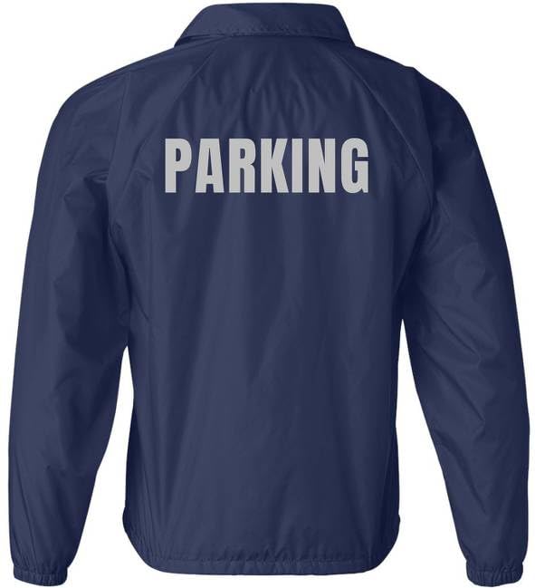 Parking Attendant Lightweight Coaches Jacket | Windbreaker Valet Parking Waterproof Coat