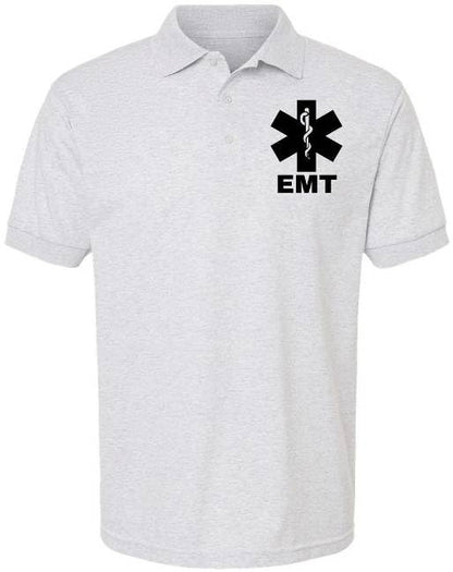 EMT Polo Shirt Emergency Medical Technician First Responder 911 Paramedic Golf Shirt