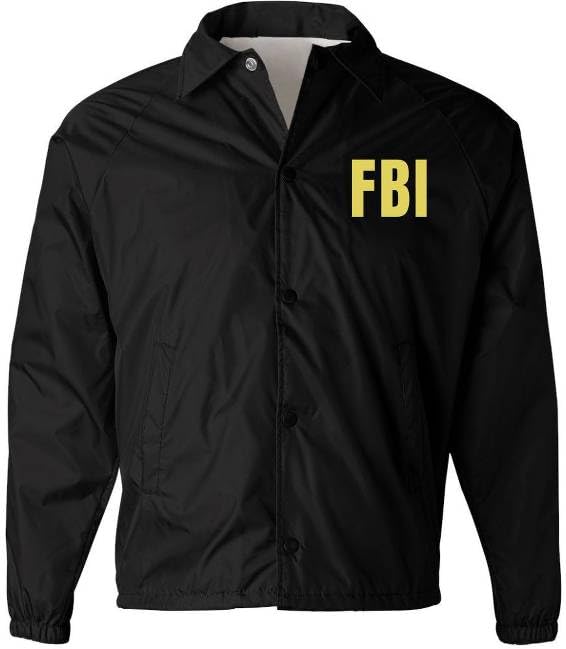 FBI Lightweight Coaches Jacket Coat Waterproof Windbreaker Burt Macklin Andy Parks Costume