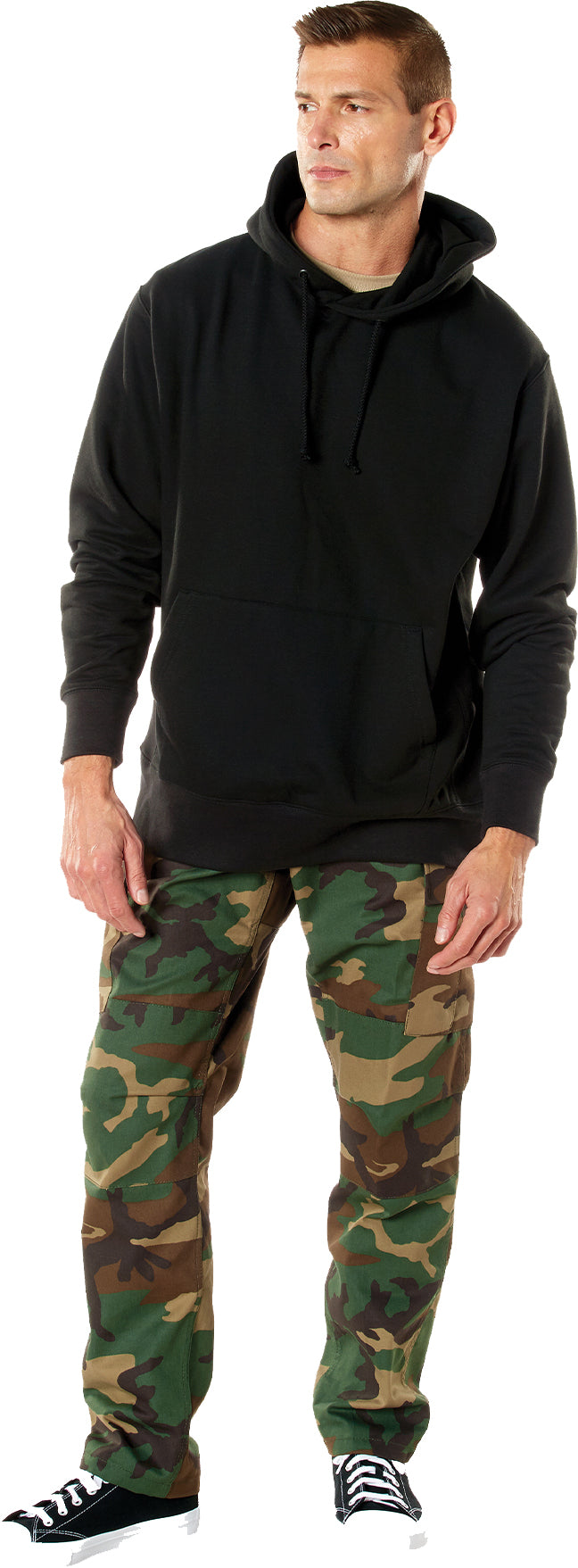 Black Every Day Pullover Hooded Sweatshirt