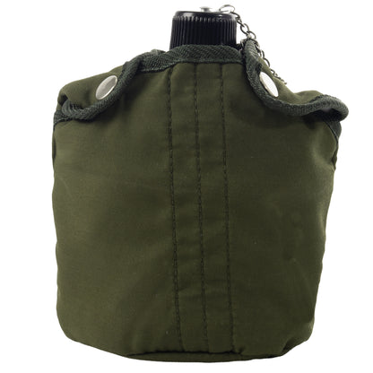 Aluminum Military GI Style 1 Quart Canteen with Olive Drab Cover