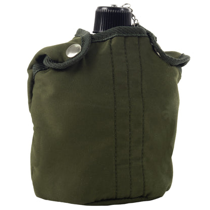 Aluminum Military GI Style 1 Quart Canteen with Olive Drab Cover