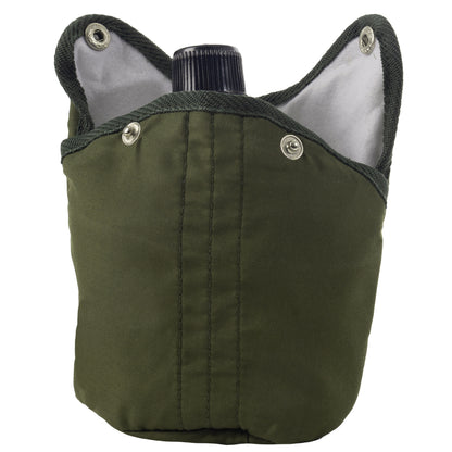 Aluminum Military GI Style 1 Quart Canteen with Olive Drab Cover