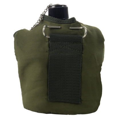 Aluminum Military GI Style 1 Quart Canteen with Olive Drab Cover