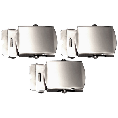 Web Belt Replacement Buckle 1.25" Metal Sliding Roller Webbing Webbed Uniform 3 Pack