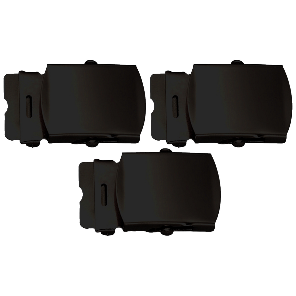 Web Belt Replacement Buckle 1.25" Metal Sliding Roller Webbing Webbed Uniform 3 Pack