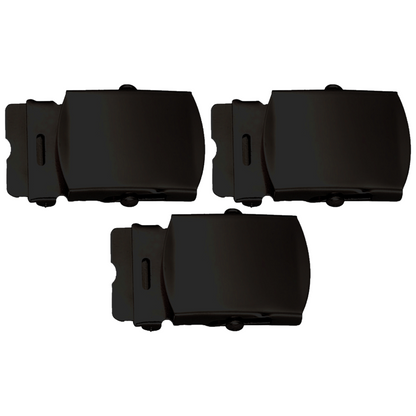 Web Belt Replacement Buckle 1.25" Metal Sliding Roller Webbing Webbed Uniform 3 Pack