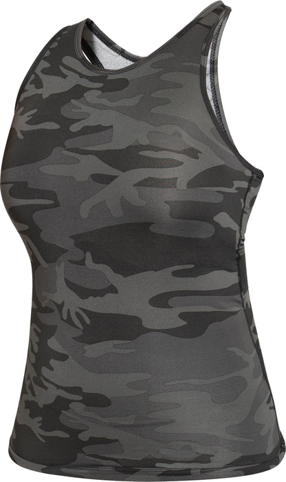Black Camo - Womens Camo Workout Performance Tank Top