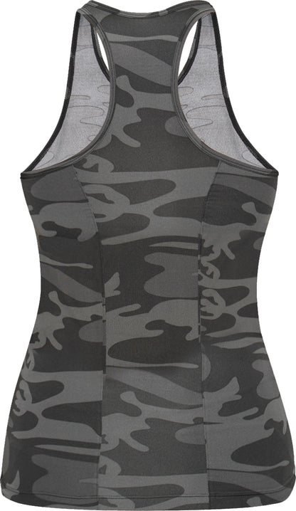 Black Camo - Womens Camo Workout Performance Tank Top