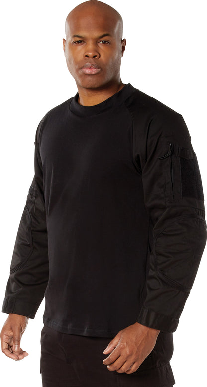 Black - Tactical Combat Shirt Paintball Airsoft Base Layer Top - Men's