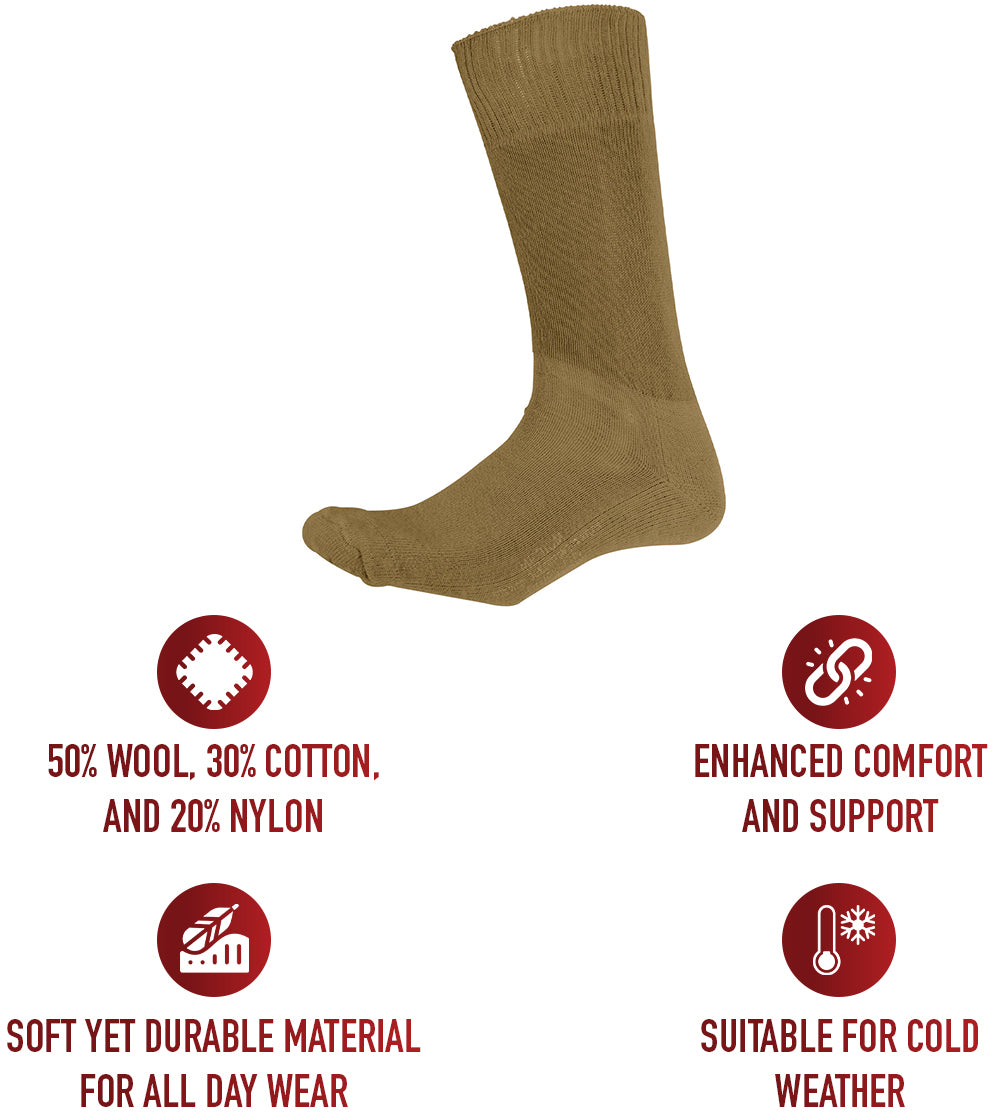 Coyote Brown G.I. Type Cushion Sole Socks