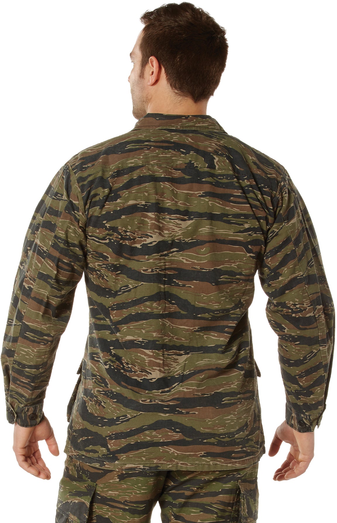Tiger Stripe Camouflage - Military Vintage Vietnam Fatigue Shirt