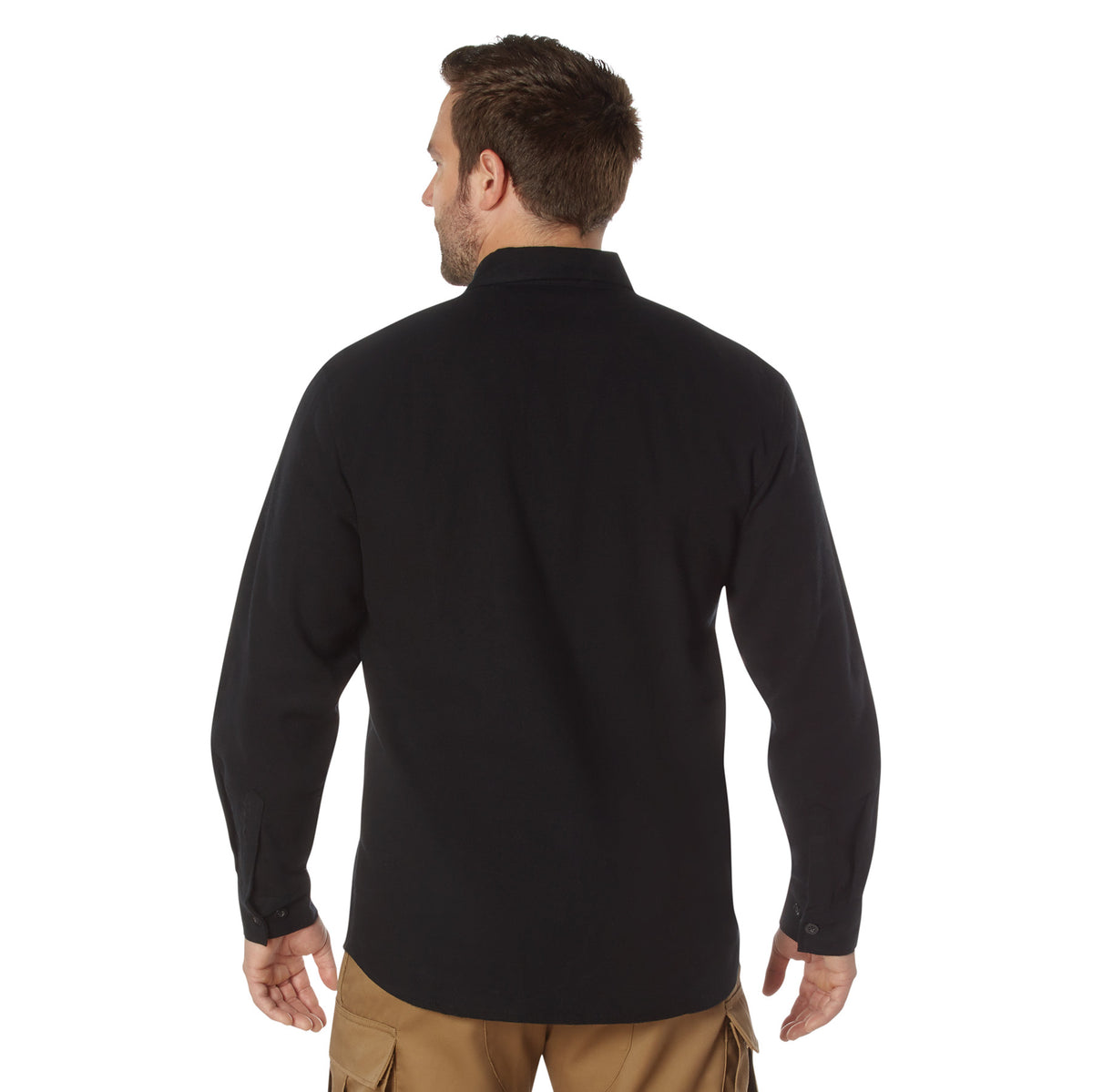 Black - Heavy Weight Solid Flannel Shirt