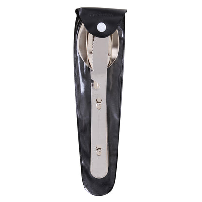 Military GI Style 3 Piece Chow Kit - Stainless Steel with Knife Fork Spoon