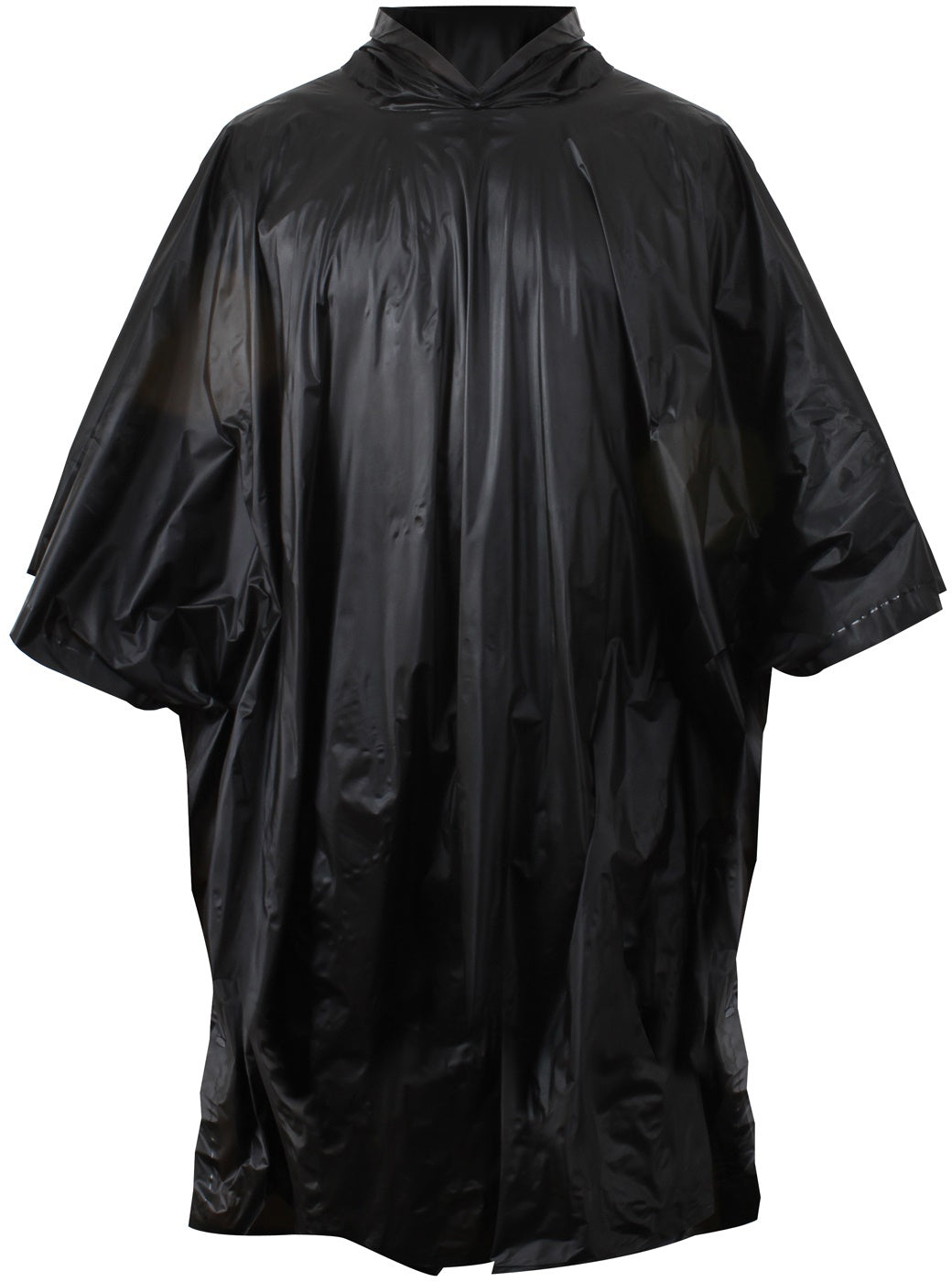 Black - GI Enhanced Military Style Poncho - Polyester Ripstop