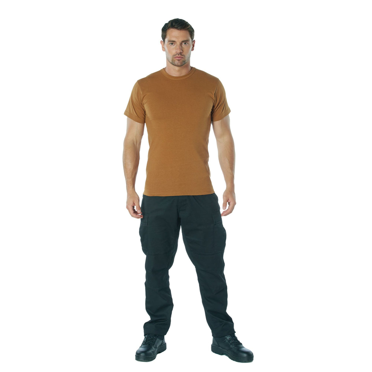 Heavyweight Poly/Cotton Short Sleeve T-Shirt - Work Brown