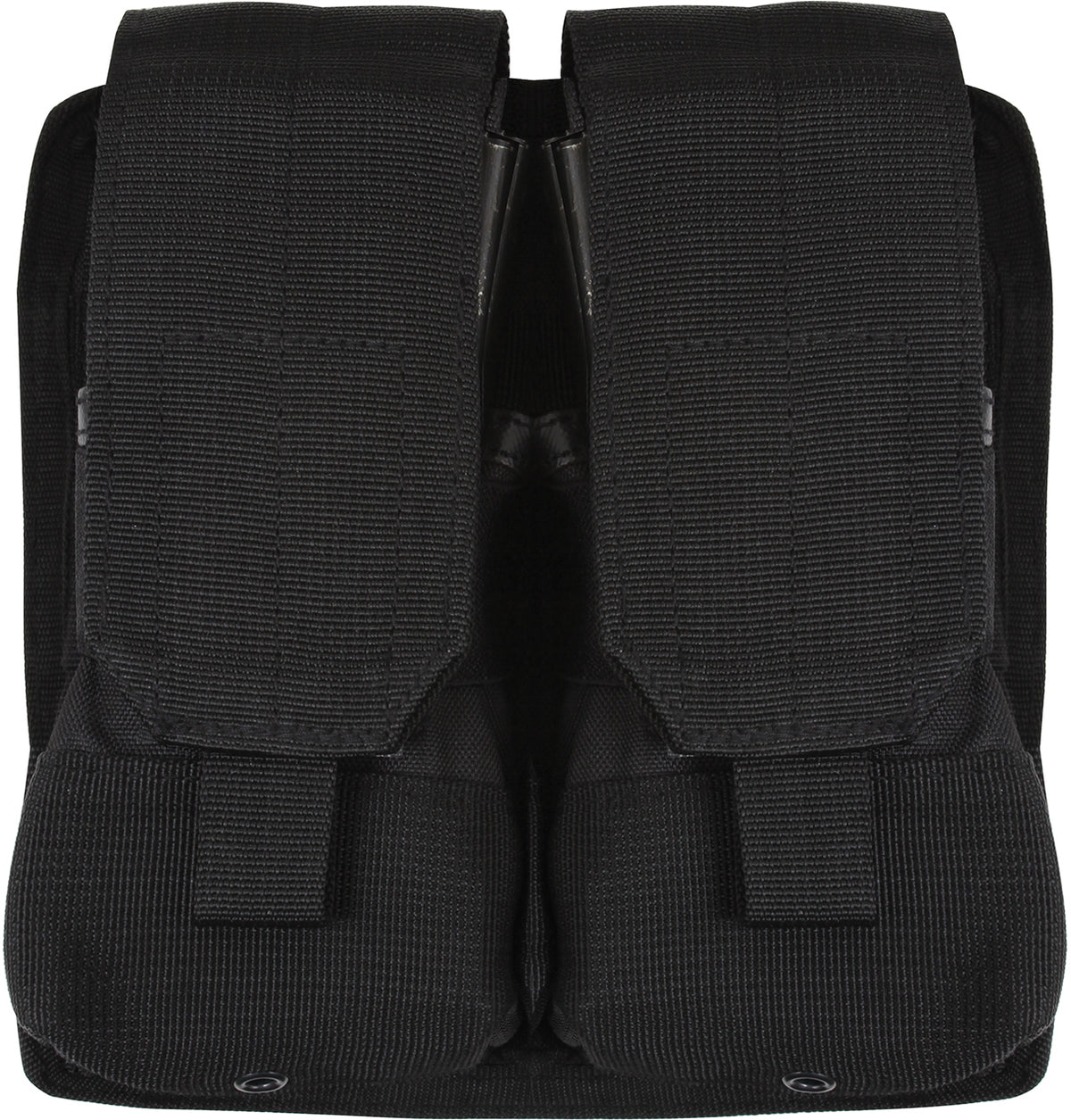 Black - Tactical MOLLE Dual Universal Rifle Mag Pouch