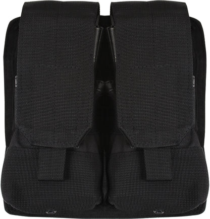 Black - Tactical MOLLE Dual Universal Rifle Mag Pouch