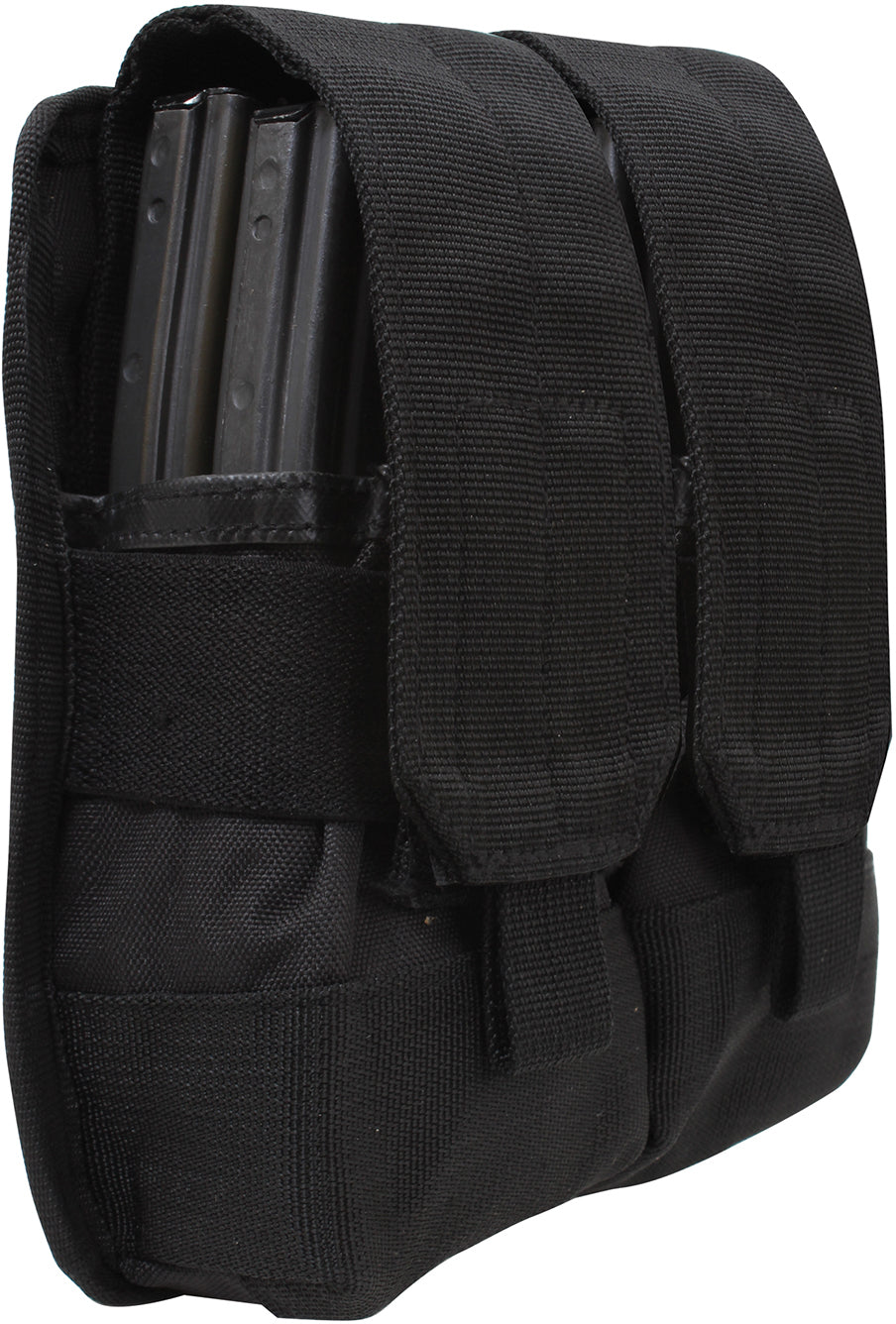 Black - Tactical MOLLE Dual Universal Rifle Mag Pouch