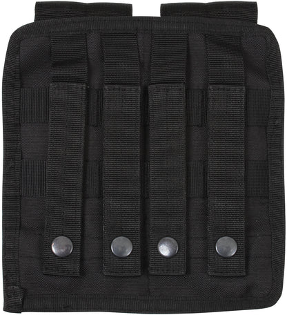 Black - Tactical MOLLE Dual Universal Rifle Mag Pouch