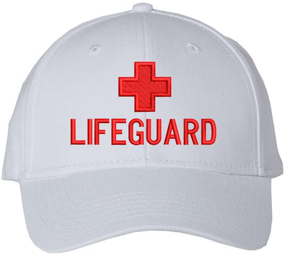 LIFEGUARD + Baseball Hat | Structured Life Guard Cross Beach Rescue Watch Pool Safety Duty Uniform Cap