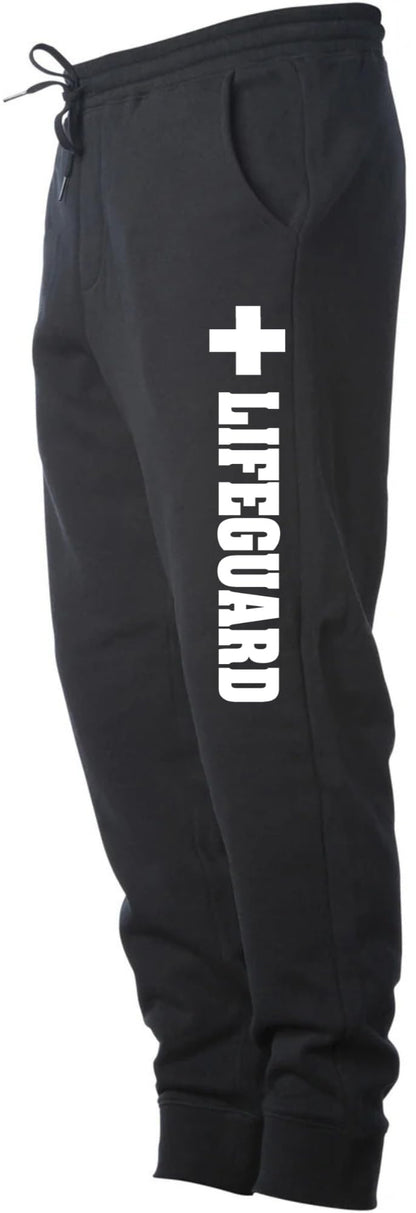Lifeguard + Beach Patrol Fleece Joggers Water Safety Rescue Team Printed Sweatpants Athletic Pants for Men & Women