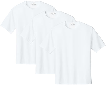 Solid Performance Military Tactical T-Shirts | 100% Polyester Moisture Wicking Tee Shirts, 3-Pack