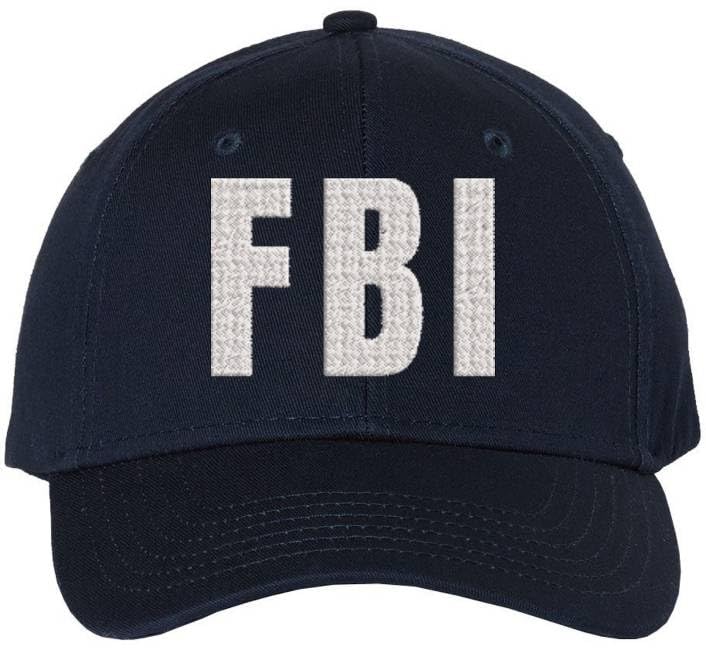 FBI Embroidered Text Baseball Cap | Federal Bureau of Investigation Adjustable Costume Accessory Adult Hat
