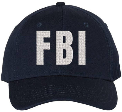 FBI Embroidered Text Baseball Cap | Federal Bureau of Investigation Adjustable Costume Accessory Adult Hat