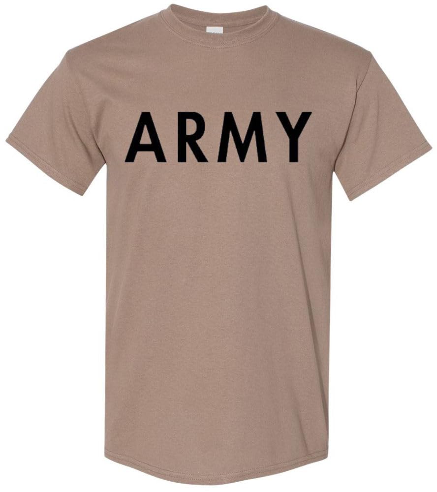 Men's Army PT Style T-Shirt | U.S. Army Military Physical Training Infantry Exercise Workout Gear Shirt