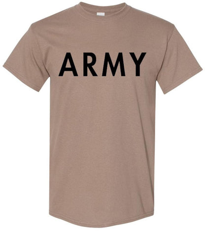 Men's Army PT Style T-Shirt | U.S. Army Military Physical Training Infantry Exercise Workout Gear Shirt